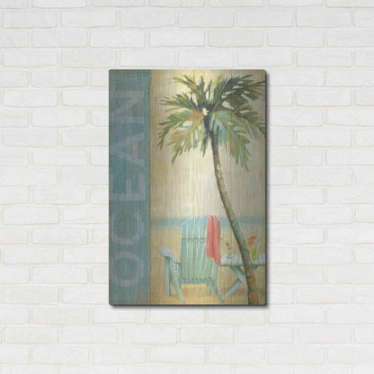 Luxe Metal Art 'Ocean Beach II' by Daphne Brissonet, Metal Wall Art,24x36