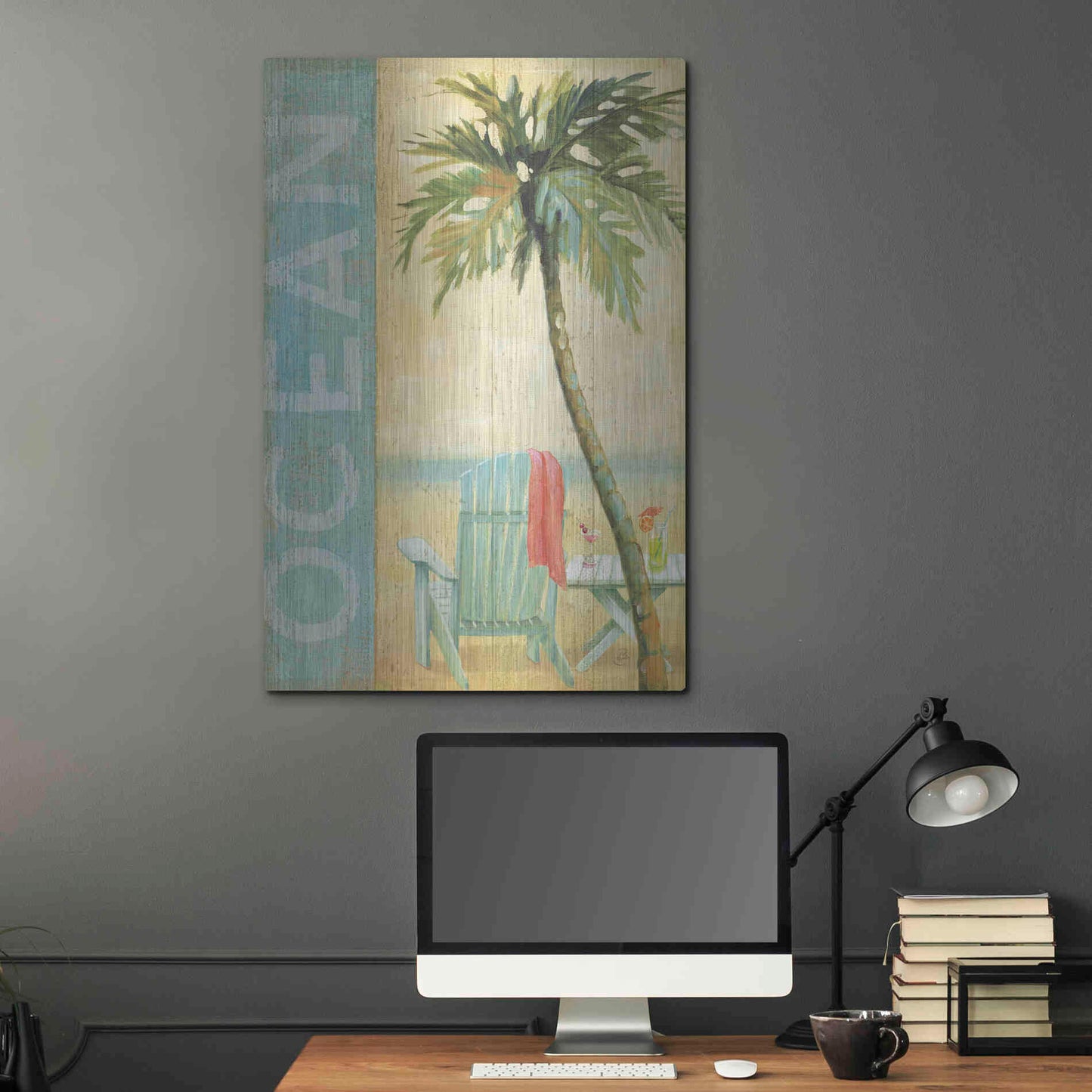 Luxe Metal Art 'Ocean Beach II' by Daphne Brissonet, Metal Wall Art,24x36