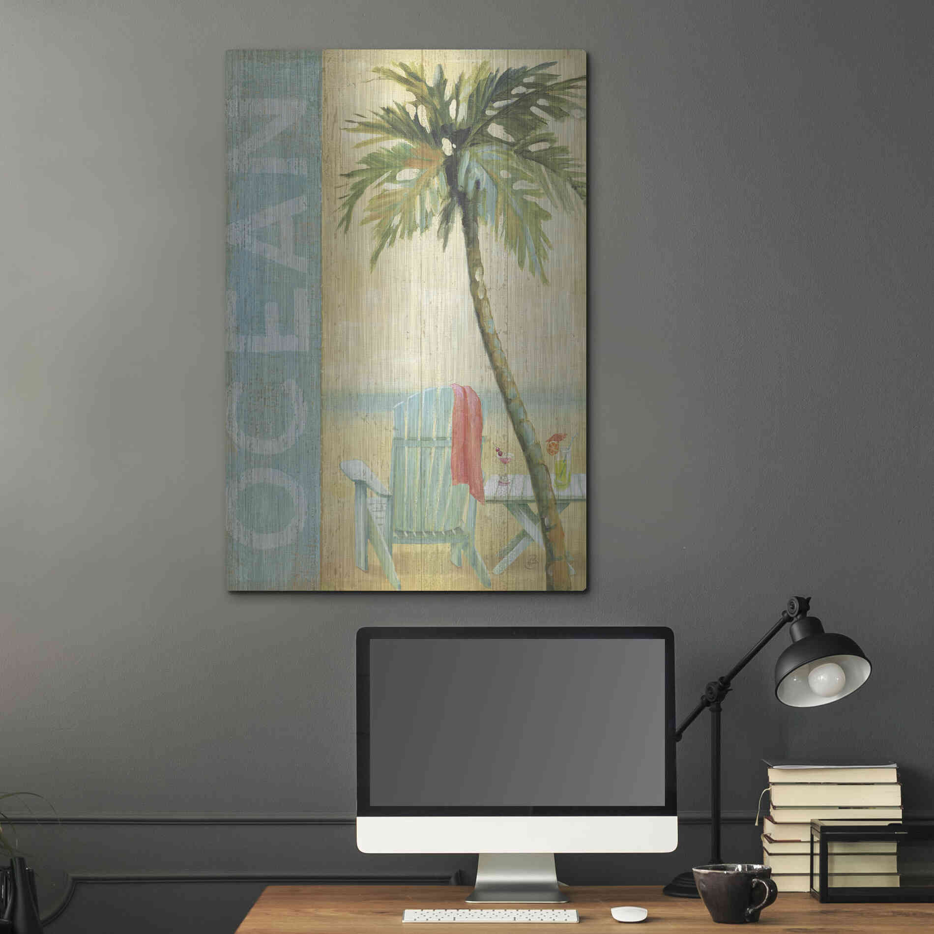 Luxe Metal Art 'Ocean Beach II' by Daphne Brissonet, Metal Wall Art,24x36