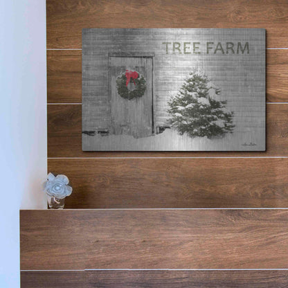 Luxe Metal Art 'Tree Farm' by Lori Deiter, Metal Wall Art,16x12