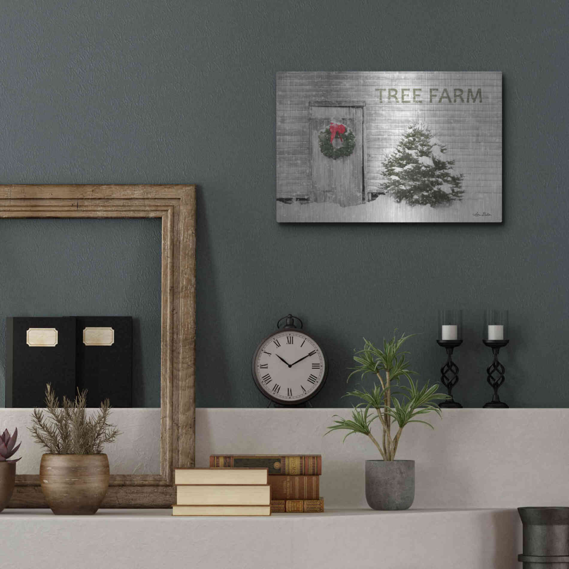 Luxe Metal Art 'Tree Farm' by Lori Deiter, Metal Wall Art,16x12