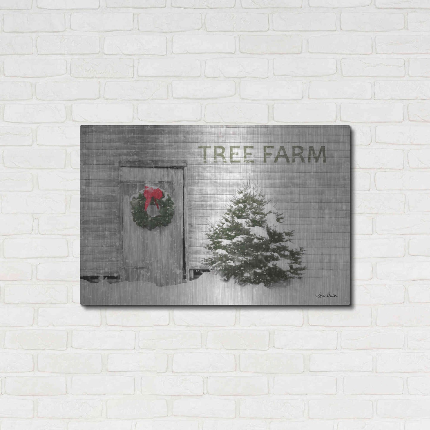 Luxe Metal Art 'Tree Farm' by Lori Deiter, Metal Wall Art,36x24