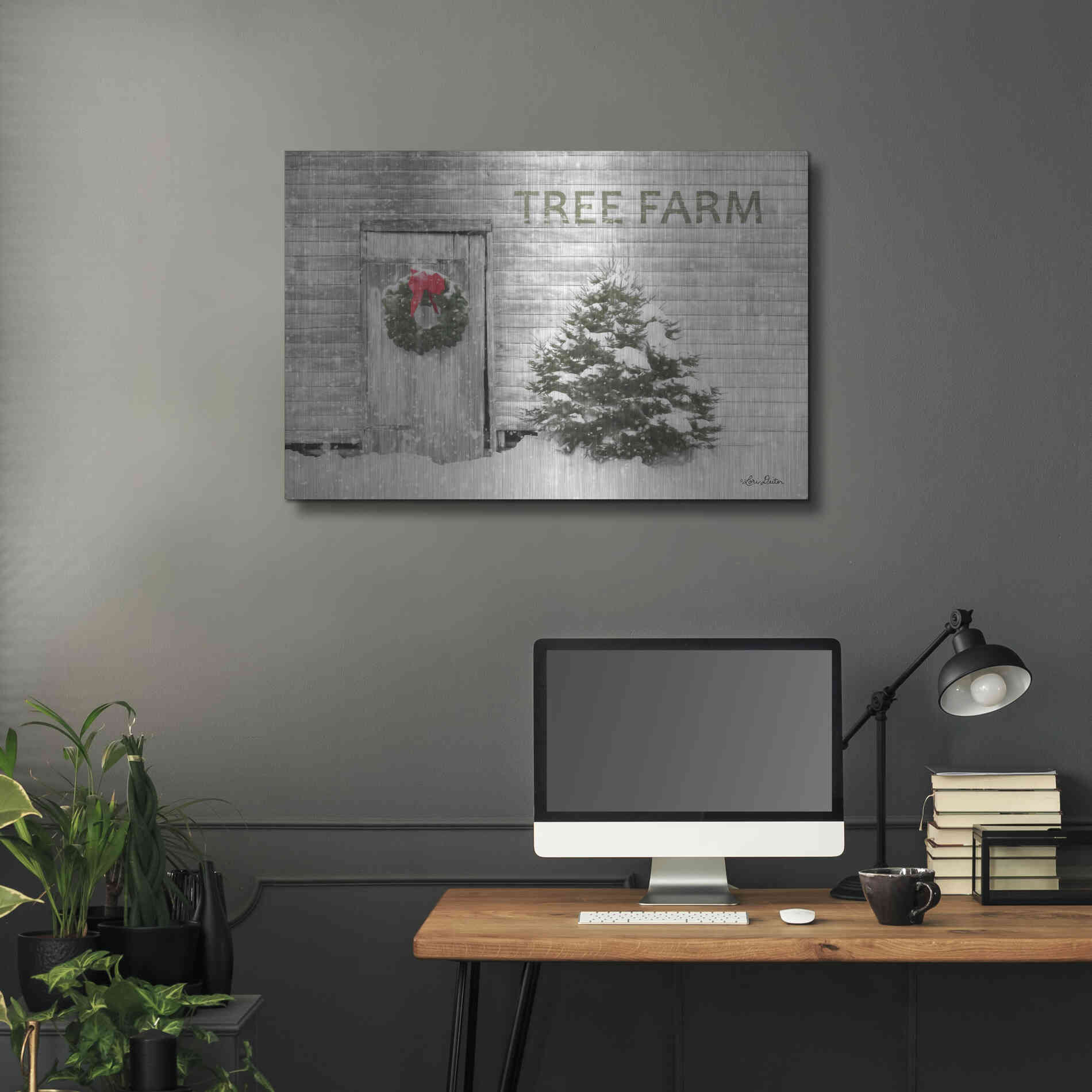 Luxe Metal Art 'Tree Farm' by Lori Deiter, Metal Wall Art,36x24