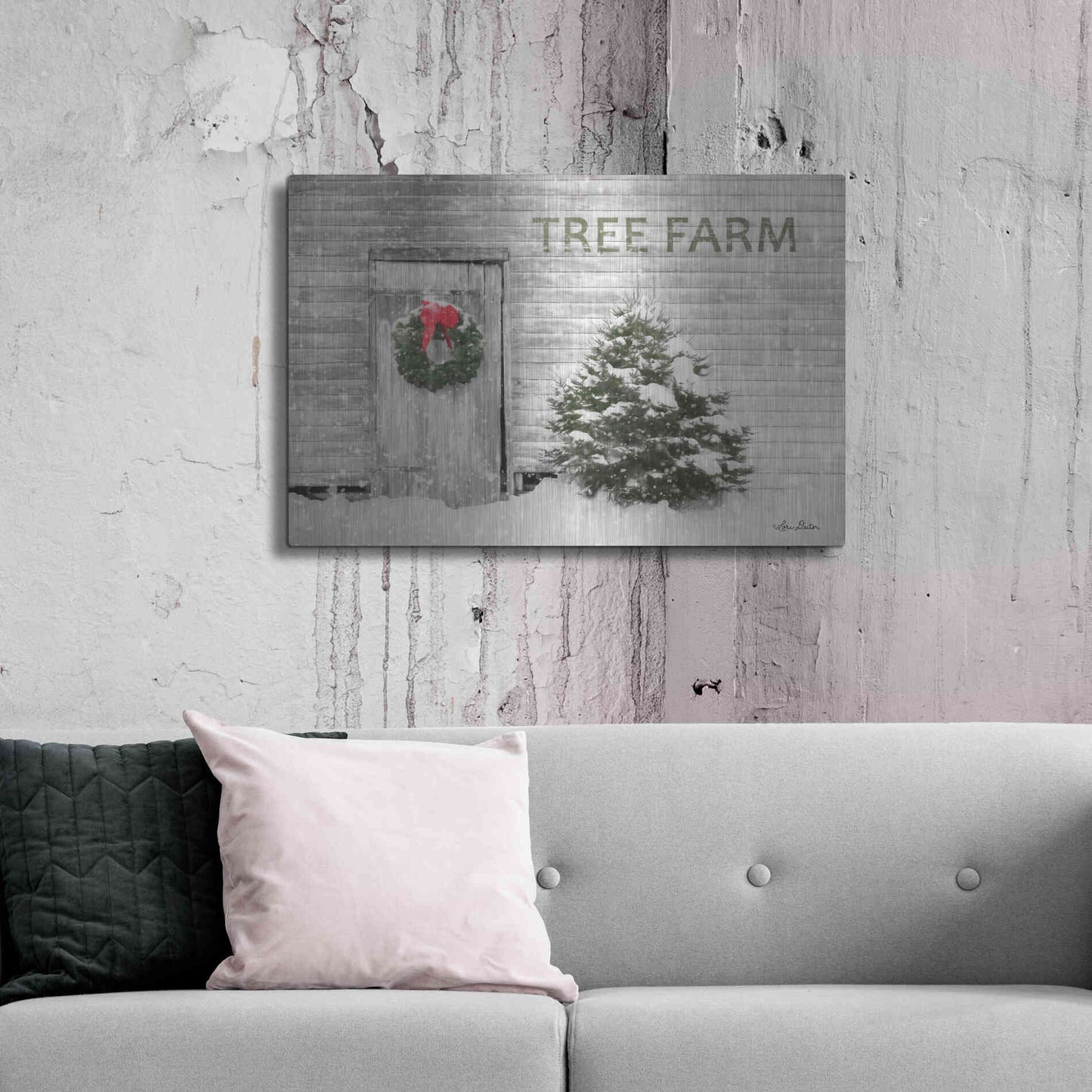 Luxe Metal Art 'Tree Farm' by Lori Deiter, Metal Wall Art,36x24