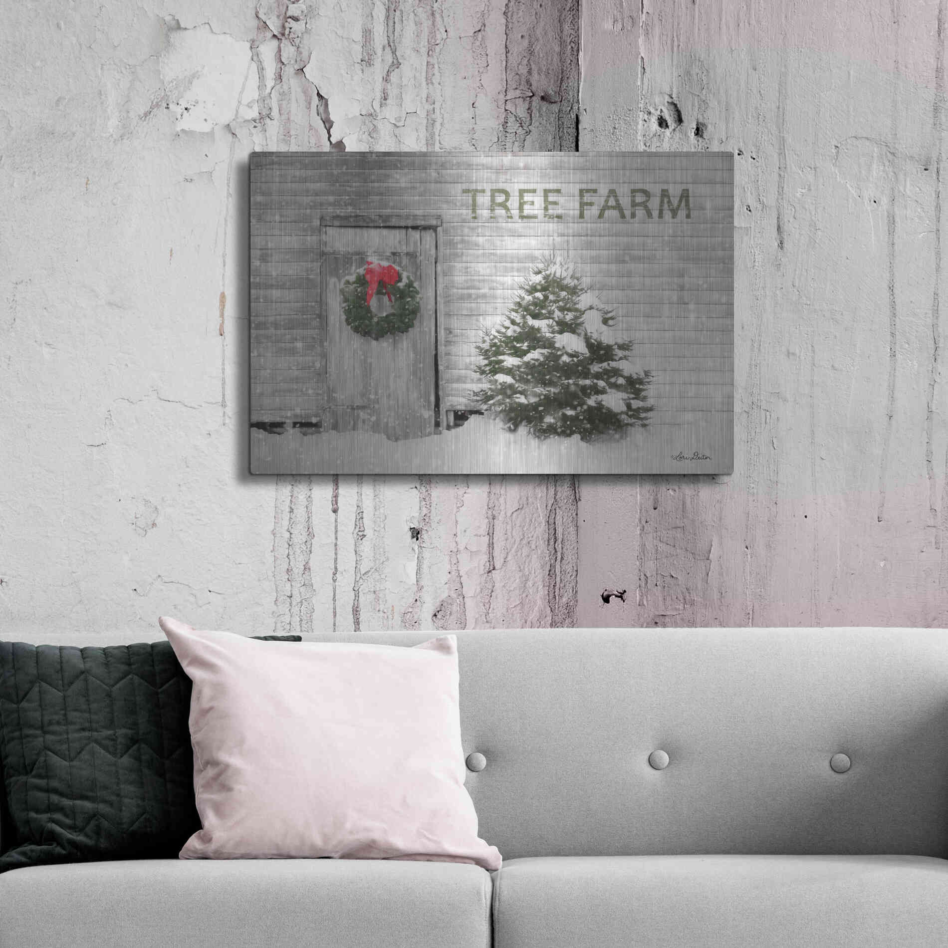 Luxe Metal Art 'Tree Farm' by Lori Deiter, Metal Wall Art,36x24