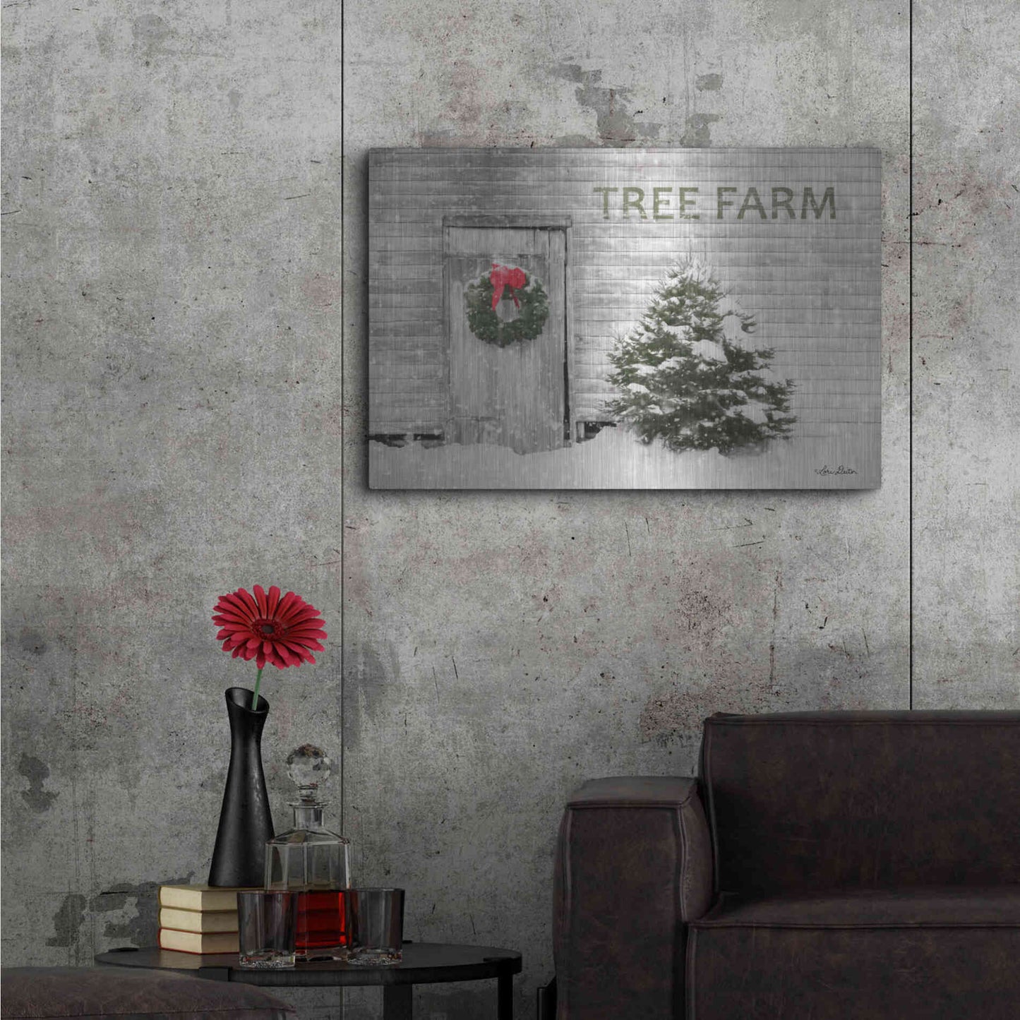 Luxe Metal Art 'Tree Farm' by Lori Deiter, Metal Wall Art,36x24