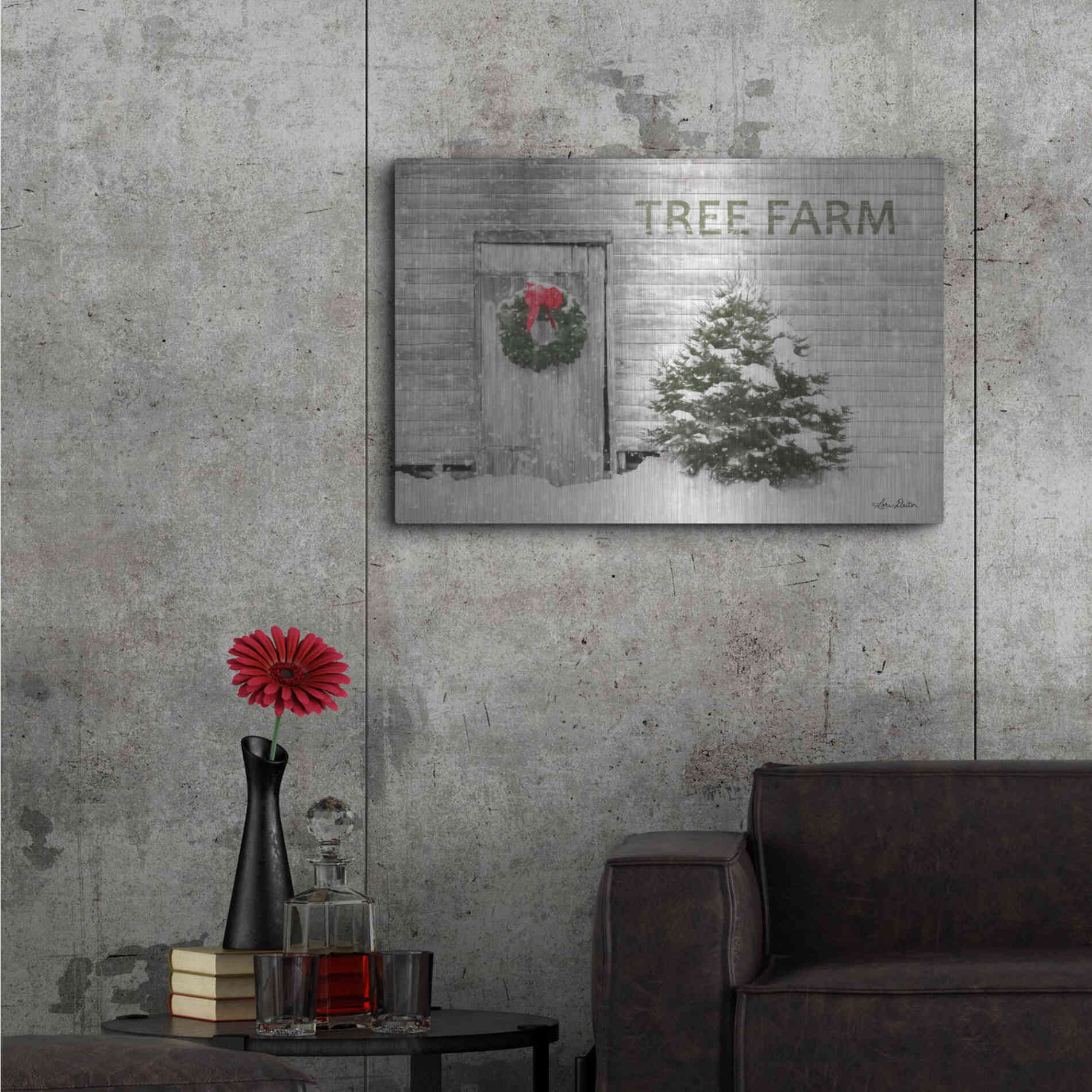 Luxe Metal Art 'Tree Farm' by Lori Deiter, Metal Wall Art,36x24