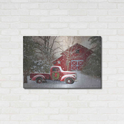 Luxe Metal Art 'Secluded Barn with Truck' by Lori Deiter, Metal Wall Art,36x24