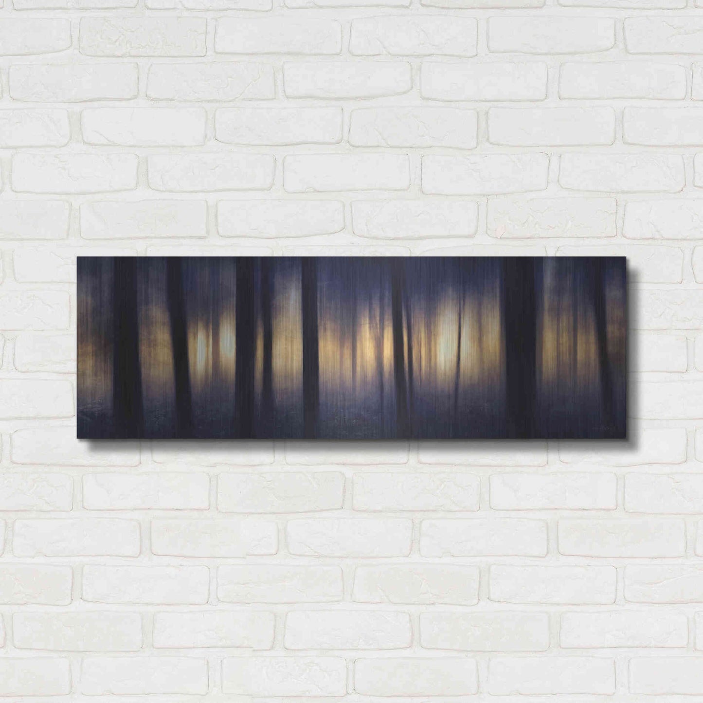 Luxe Metal Art 'Edge of the Forest' by Lori Deiter, Metal Wall Art,36x12