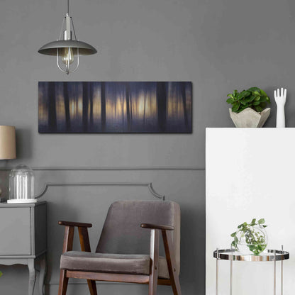 Luxe Metal Art 'Edge of the Forest' by Lori Deiter, Metal Wall Art,36x12