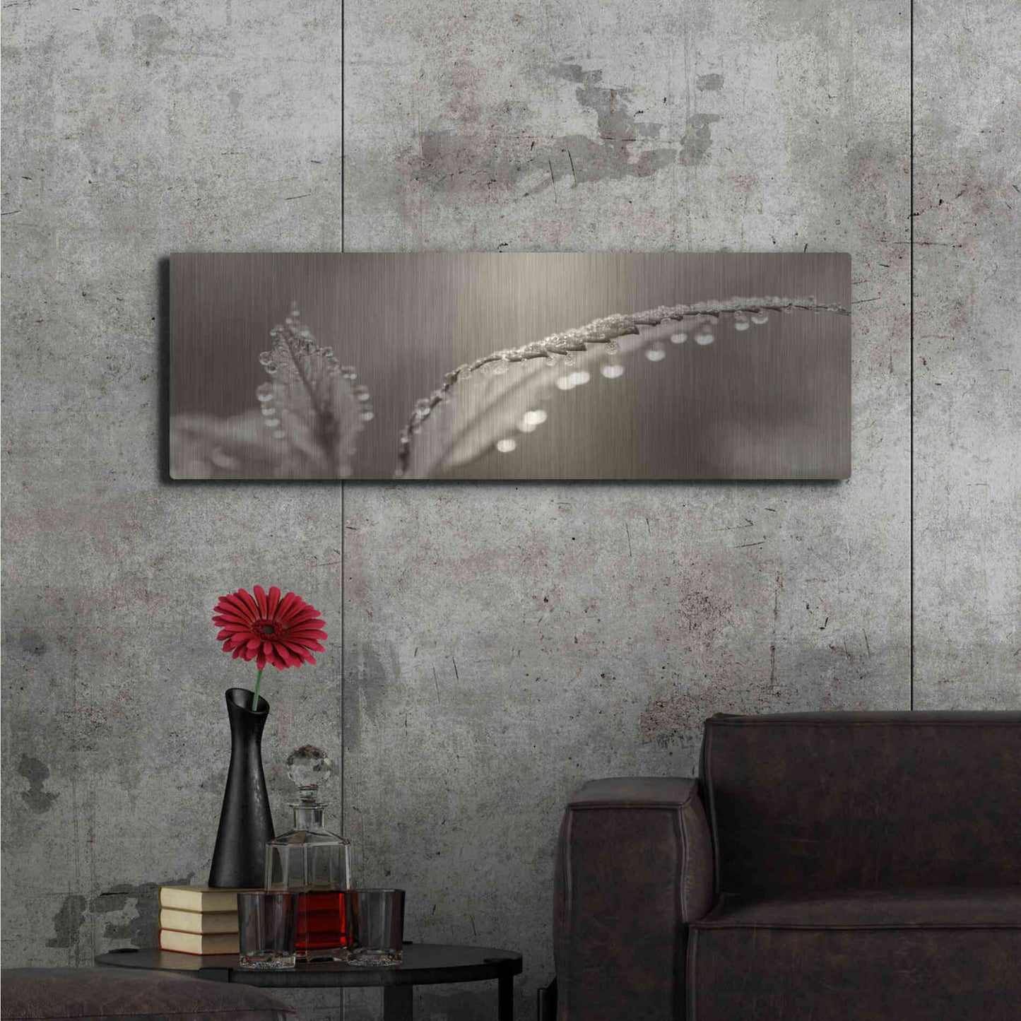 Luxe Metal Art 'Dewey Morning' by Lori Deiter, Metal Wall Art,48x16