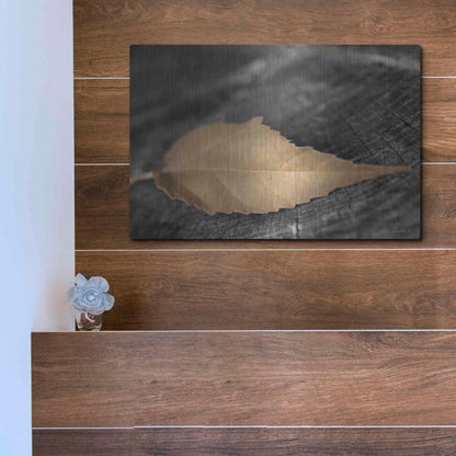 Luxe Metal Art 'Natural Gold Leaf' by Lori Deiter, Metal Wall Art,16x12