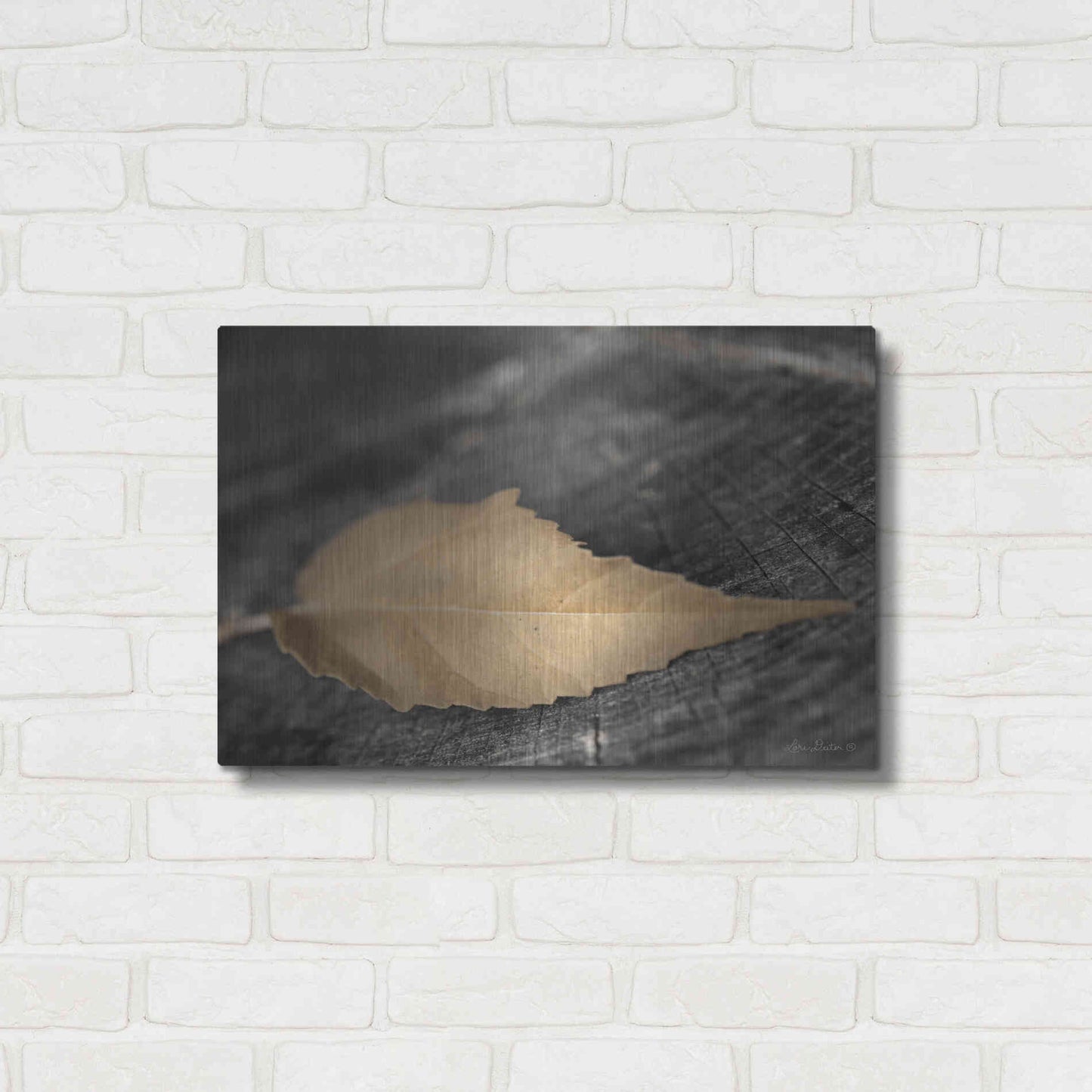 Luxe Metal Art 'Natural Gold Leaf' by Lori Deiter, Metal Wall Art,24x16