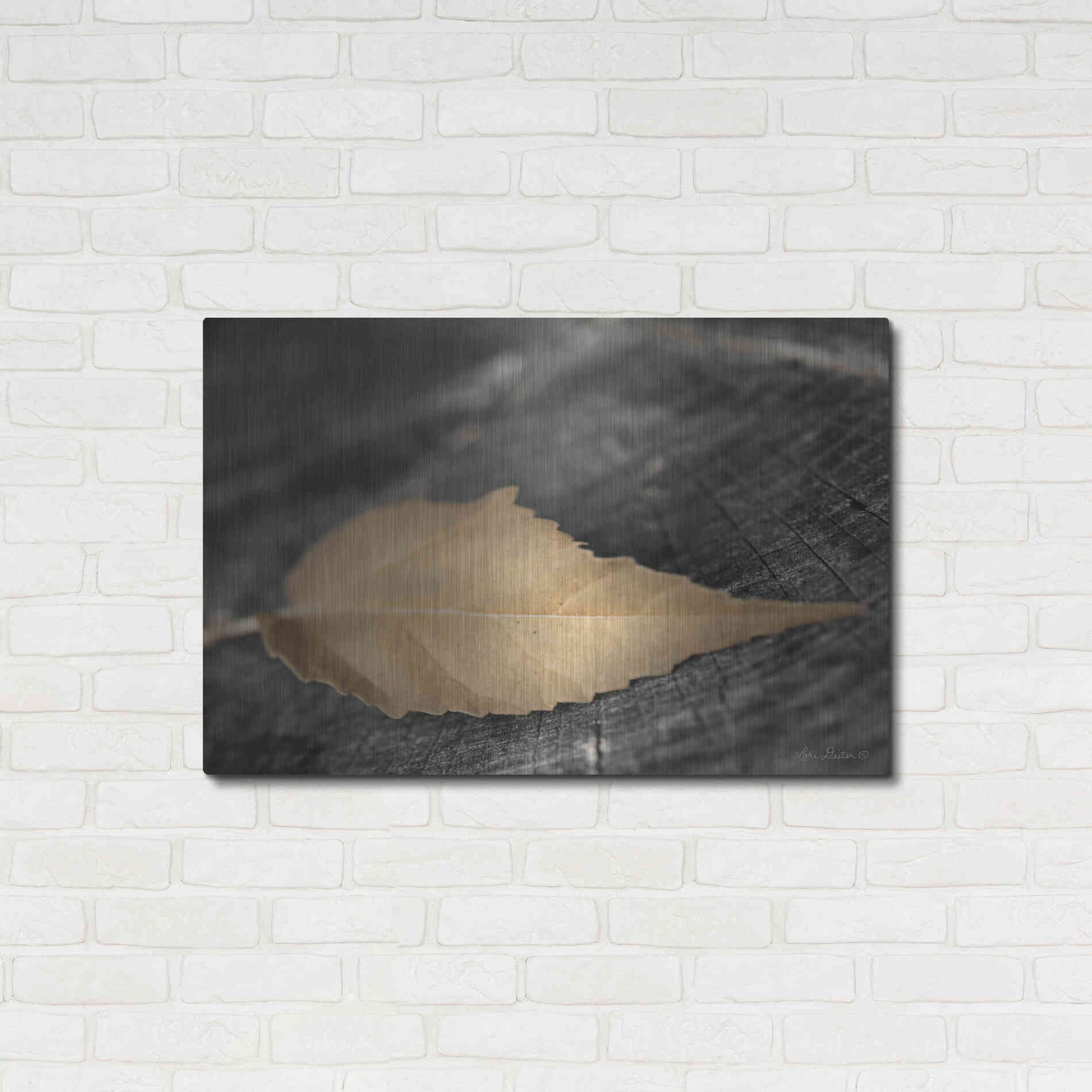 Luxe Metal Art 'Natural Gold Leaf' by Lori Deiter, Metal Wall Art,36x24