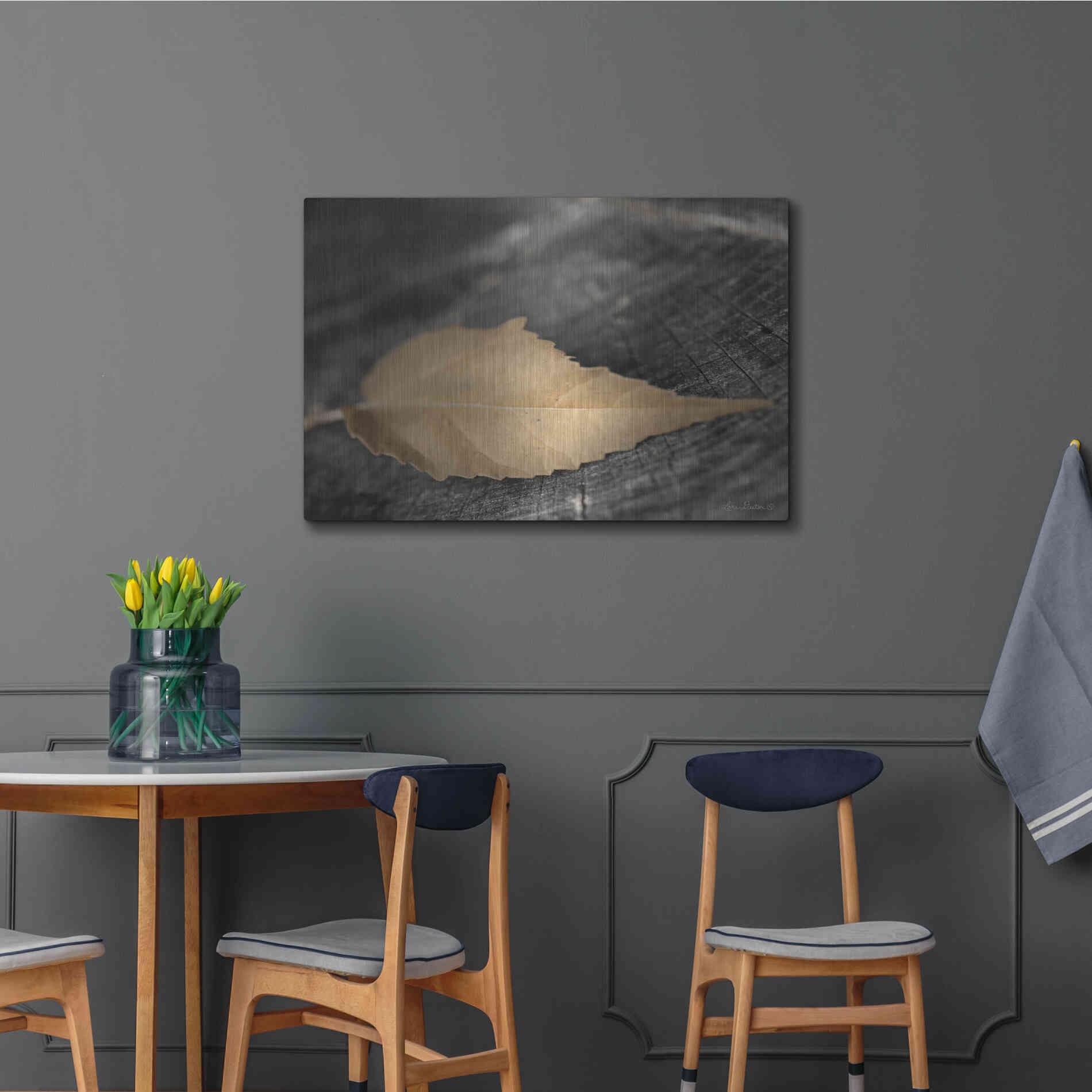 Luxe Metal Art 'Natural Gold Leaf' by Lori Deiter, Metal Wall Art,36x24