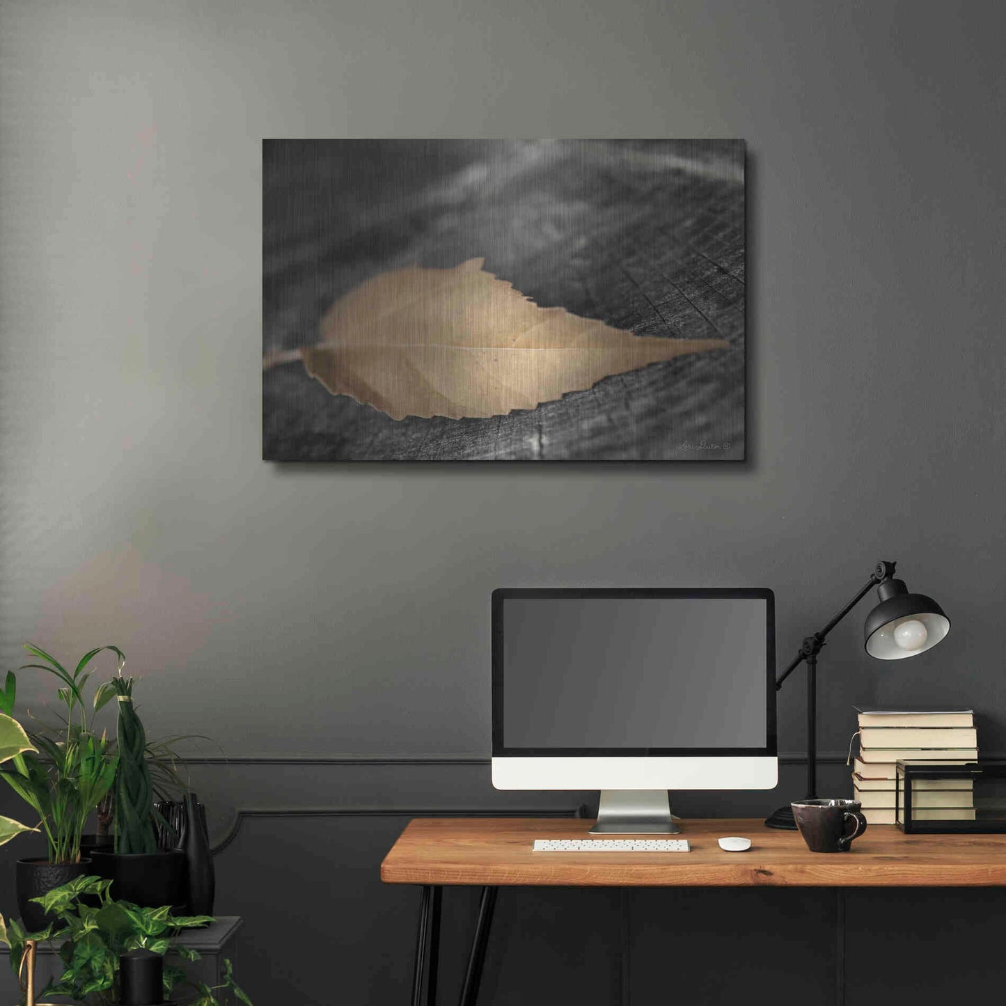 Luxe Metal Art 'Natural Gold Leaf' by Lori Deiter, Metal Wall Art,36x24