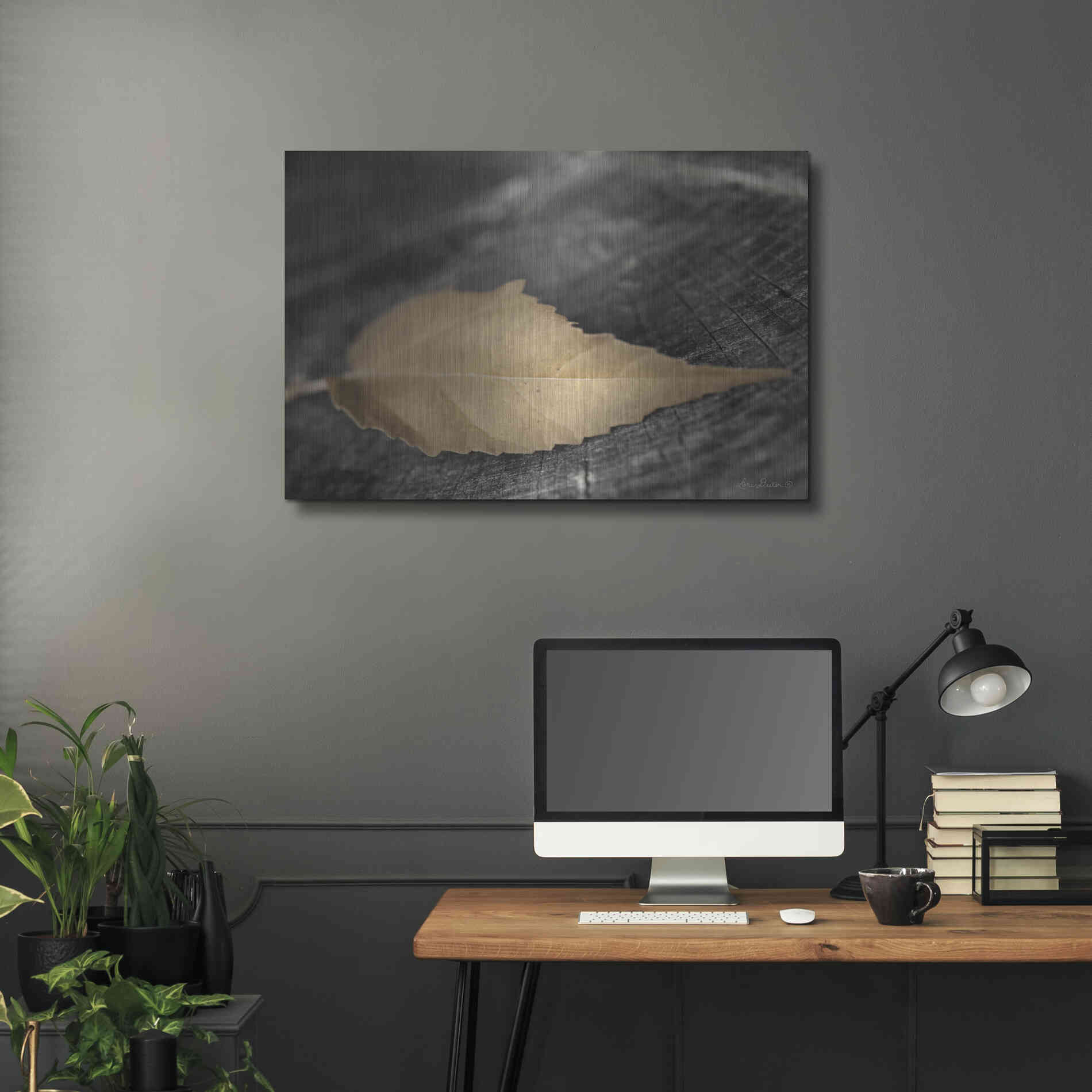 Luxe Metal Art 'Natural Gold Leaf' by Lori Deiter, Metal Wall Art,36x24