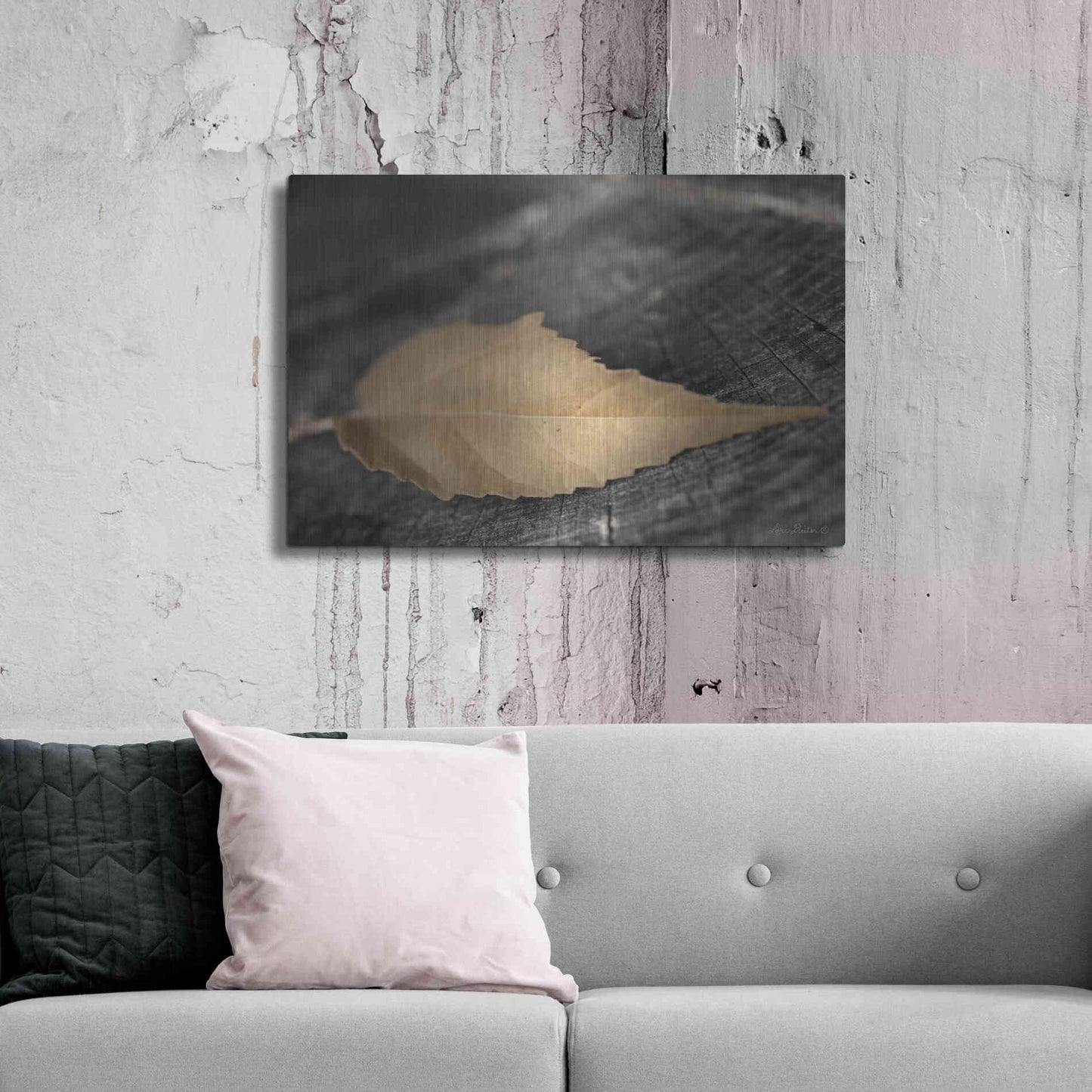 Luxe Metal Art 'Natural Gold Leaf' by Lori Deiter, Metal Wall Art,36x24