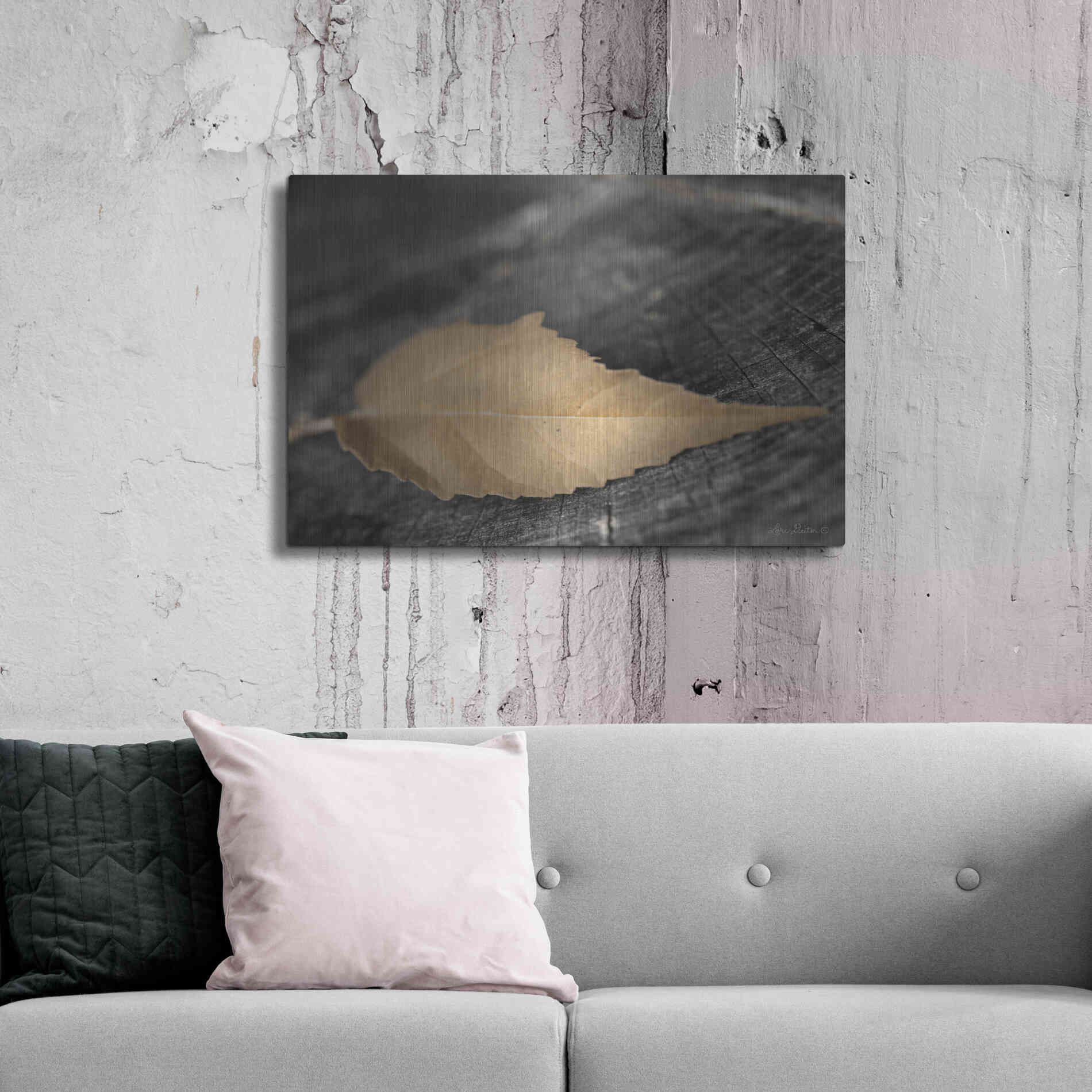 Luxe Metal Art 'Natural Gold Leaf' by Lori Deiter, Metal Wall Art,36x24
