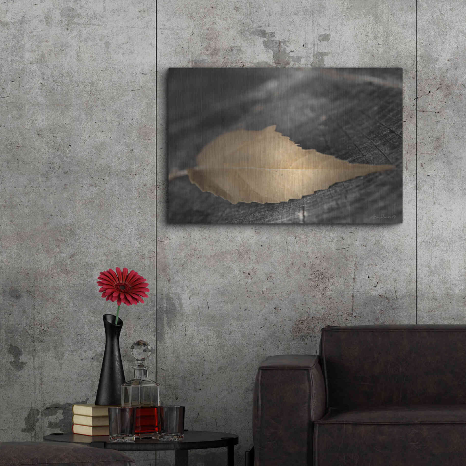 Luxe Metal Art 'Natural Gold Leaf' by Lori Deiter, Metal Wall Art,36x24