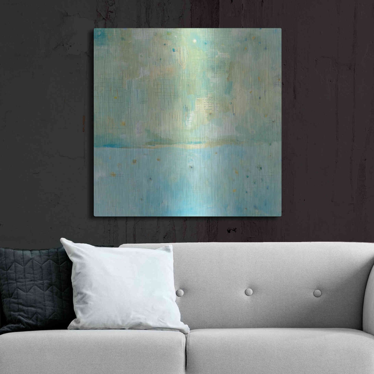 Luxe Metal Art 'Dreaming of the Shore' by Melissa Averinos, Metal Wall Art,36x36