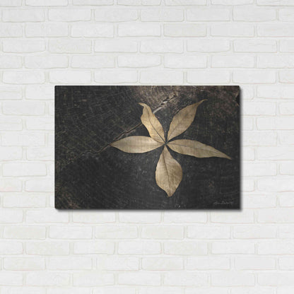 Luxe Metal Art 'Natural Buckeye Leaf' by Lori Deiter, Metal Wall Art,36x24