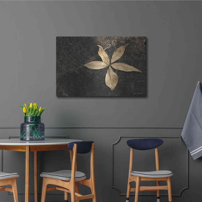 Luxe Metal Art 'Natural Buckeye Leaf' by Lori Deiter, Metal Wall Art,36x24