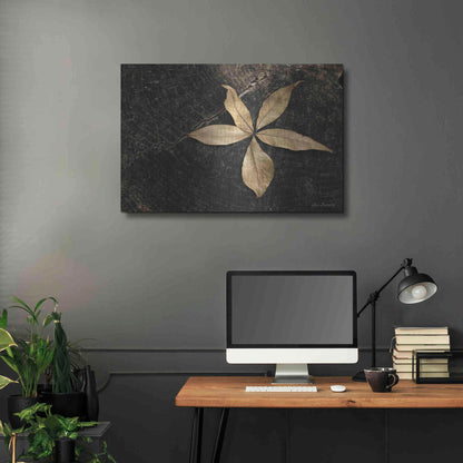Luxe Metal Art 'Natural Buckeye Leaf' by Lori Deiter, Metal Wall Art,36x24