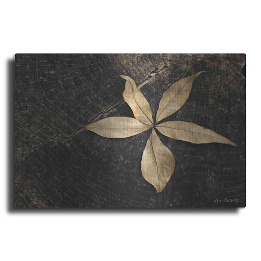Luxe Metal Art 'Natural Buckeye Leaf' by Lori Deiter, Metal Wall Art
