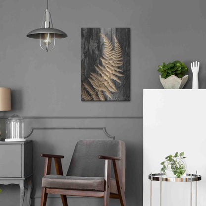 Luxe Metal Art 'Natural Gold Fern' by Lori Deiter, Metal Wall Art,16x24