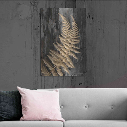 Luxe Metal Art 'Natural Gold Fern' by Lori Deiter, Metal Wall Art,24x36