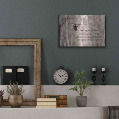 Luxe Metal Art 'Hang in There' by Lori Deiter, Metal Wall Art,16x12
