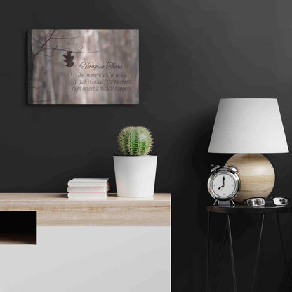 Luxe Metal Art 'Hang in There' by Lori Deiter, Metal Wall Art,24x16