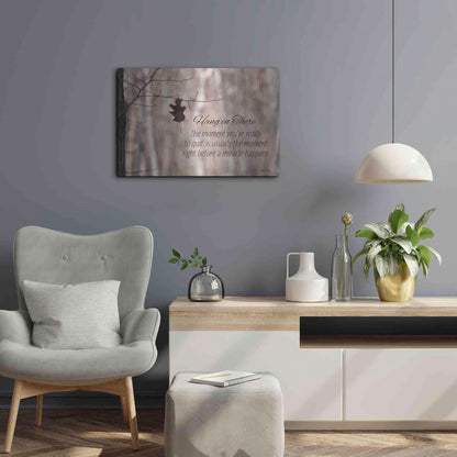 Luxe Metal Art 'Hang in There' by Lori Deiter, Metal Wall Art,24x16