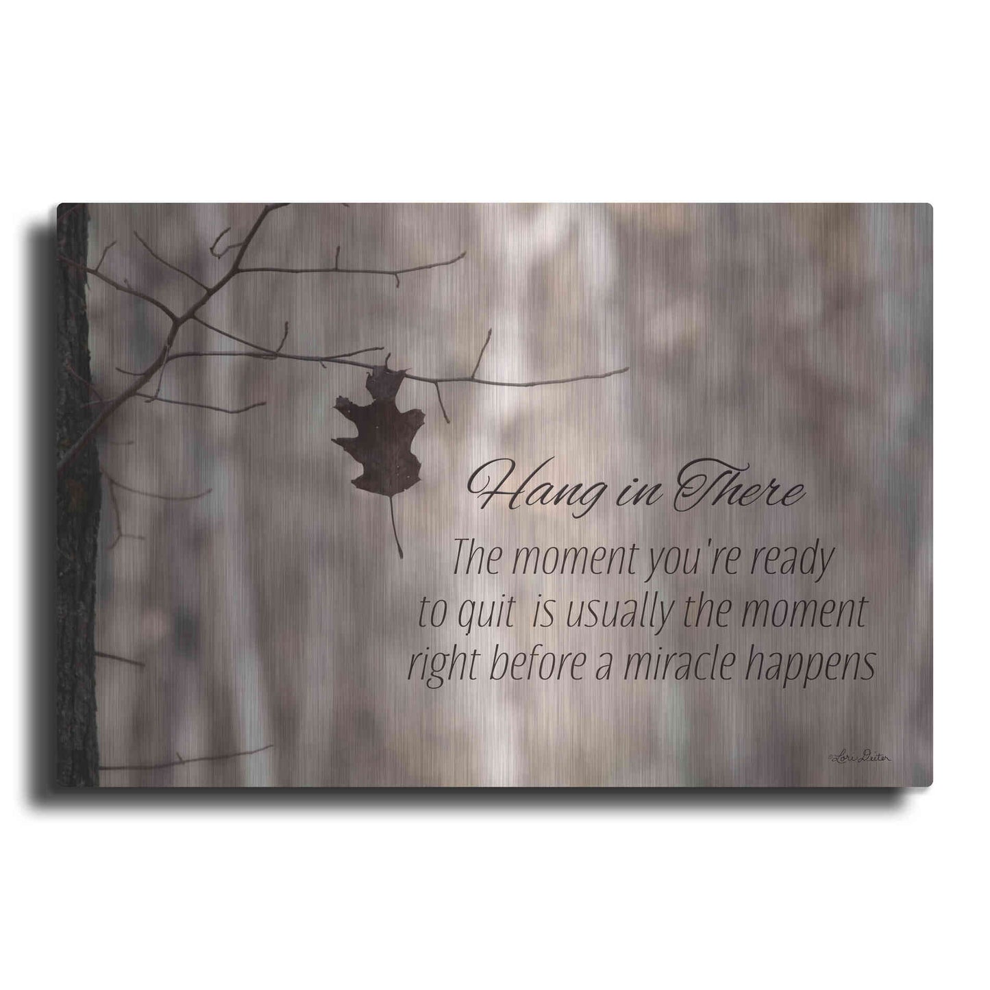 Luxe Metal Art 'Hang in There' by Lori Deiter, Metal Wall Art