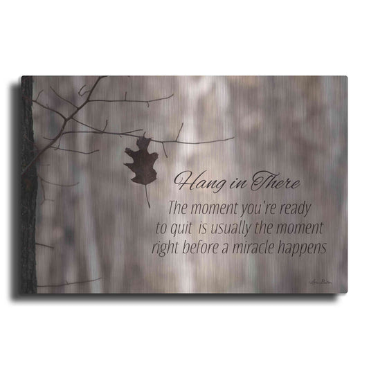 Luxe Metal Art 'Hang in There' by Lori Deiter, Metal Wall Art