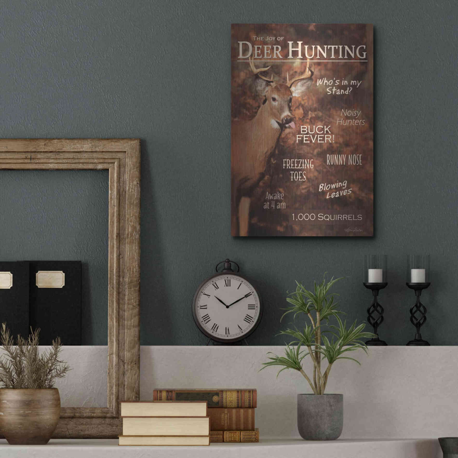 Luxe Metal Art 'Joy of Hunting' by Lori Deiter, Metal Wall Art,12x16