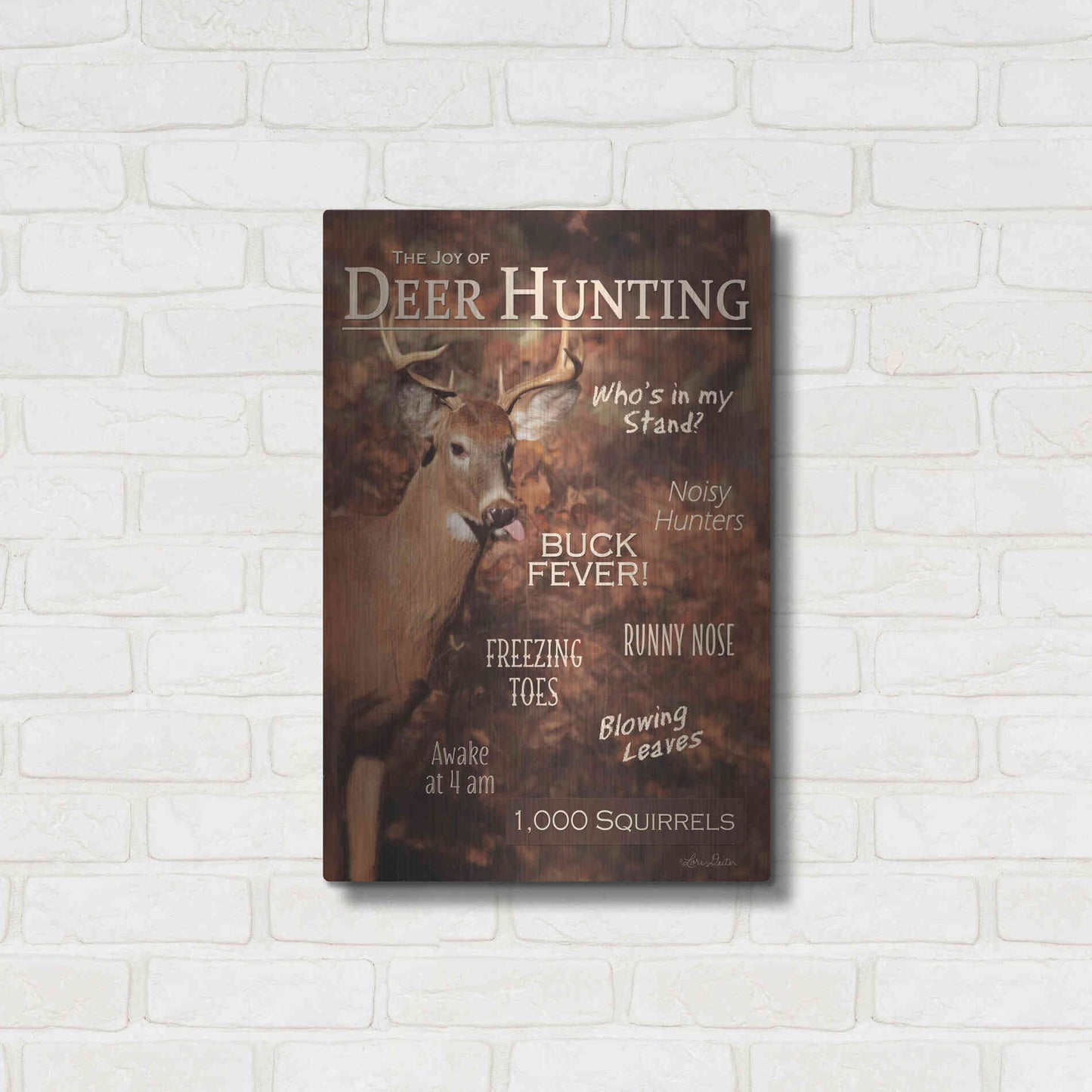 Luxe Metal Art 'Joy of Hunting' by Lori Deiter, Metal Wall Art,16x24
