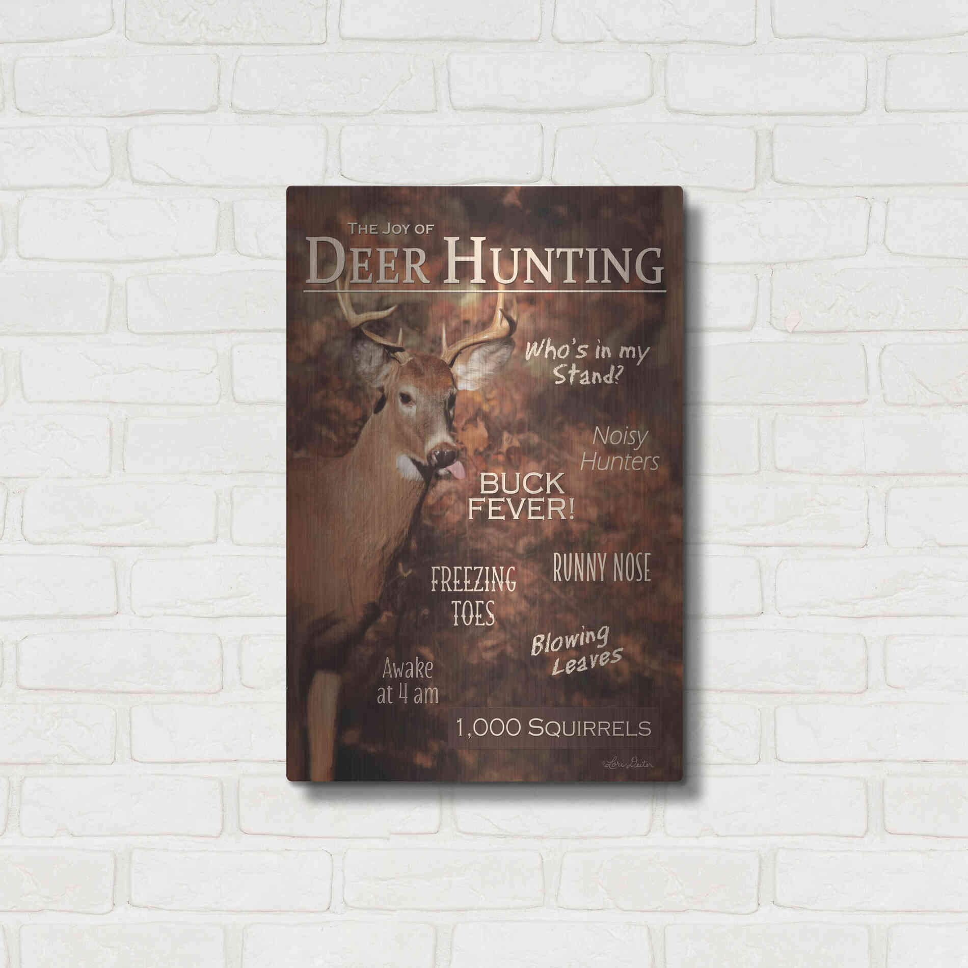 Luxe Metal Art 'Joy of Hunting' by Lori Deiter, Metal Wall Art,16x24
