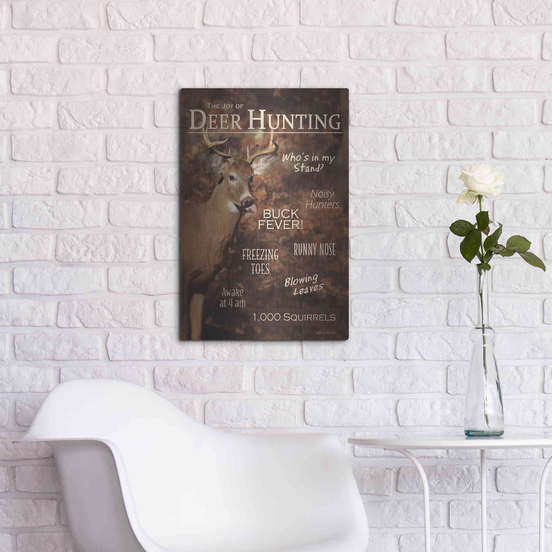 Luxe Metal Art 'Joy of Hunting' by Lori Deiter, Metal Wall Art,16x24