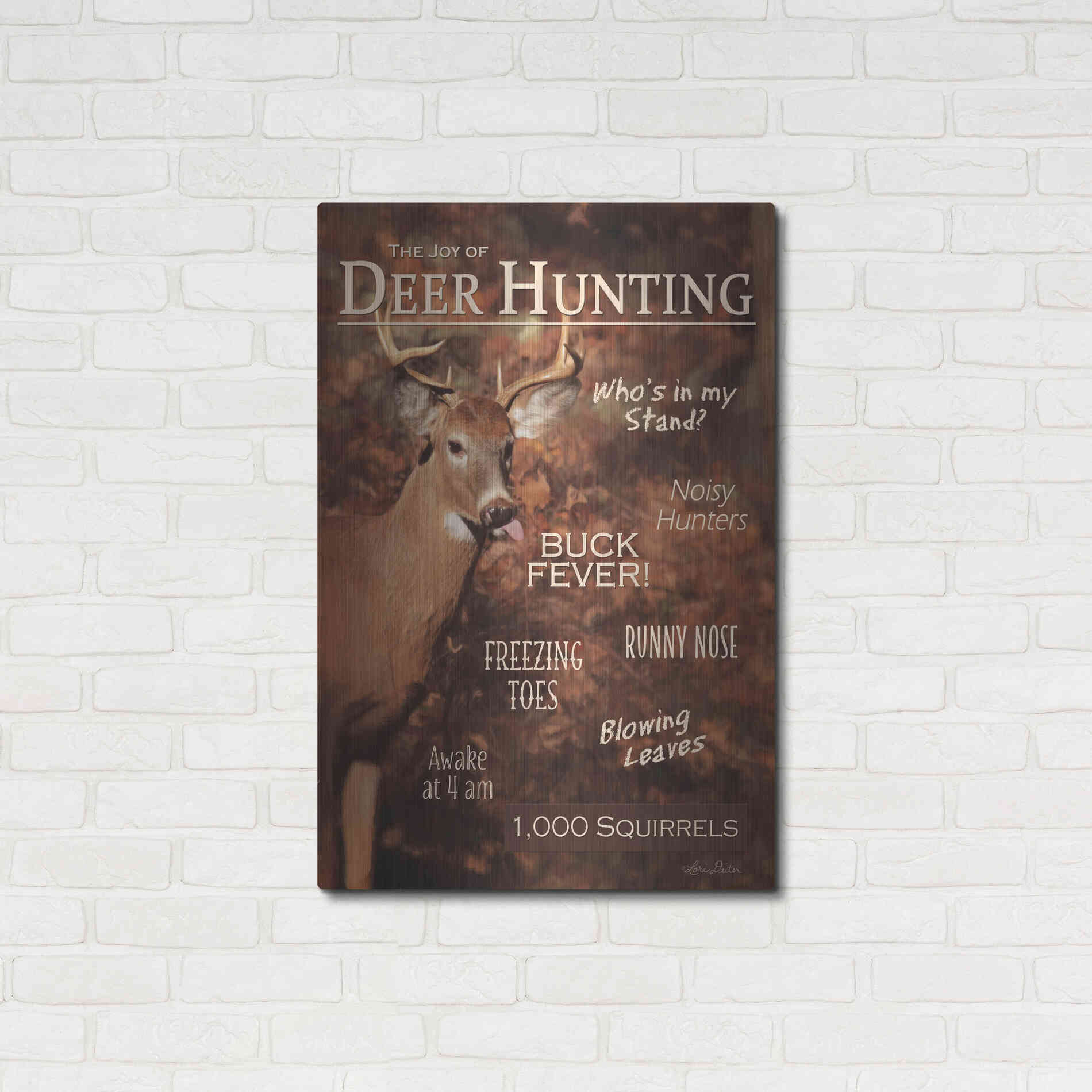 Luxe Metal Art 'Joy of Hunting' by Lori Deiter, Metal Wall Art,24x36