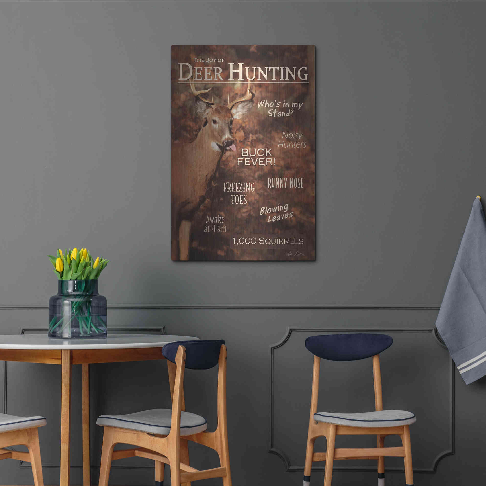 Luxe Metal Art 'Joy of Hunting' by Lori Deiter, Metal Wall Art,24x36