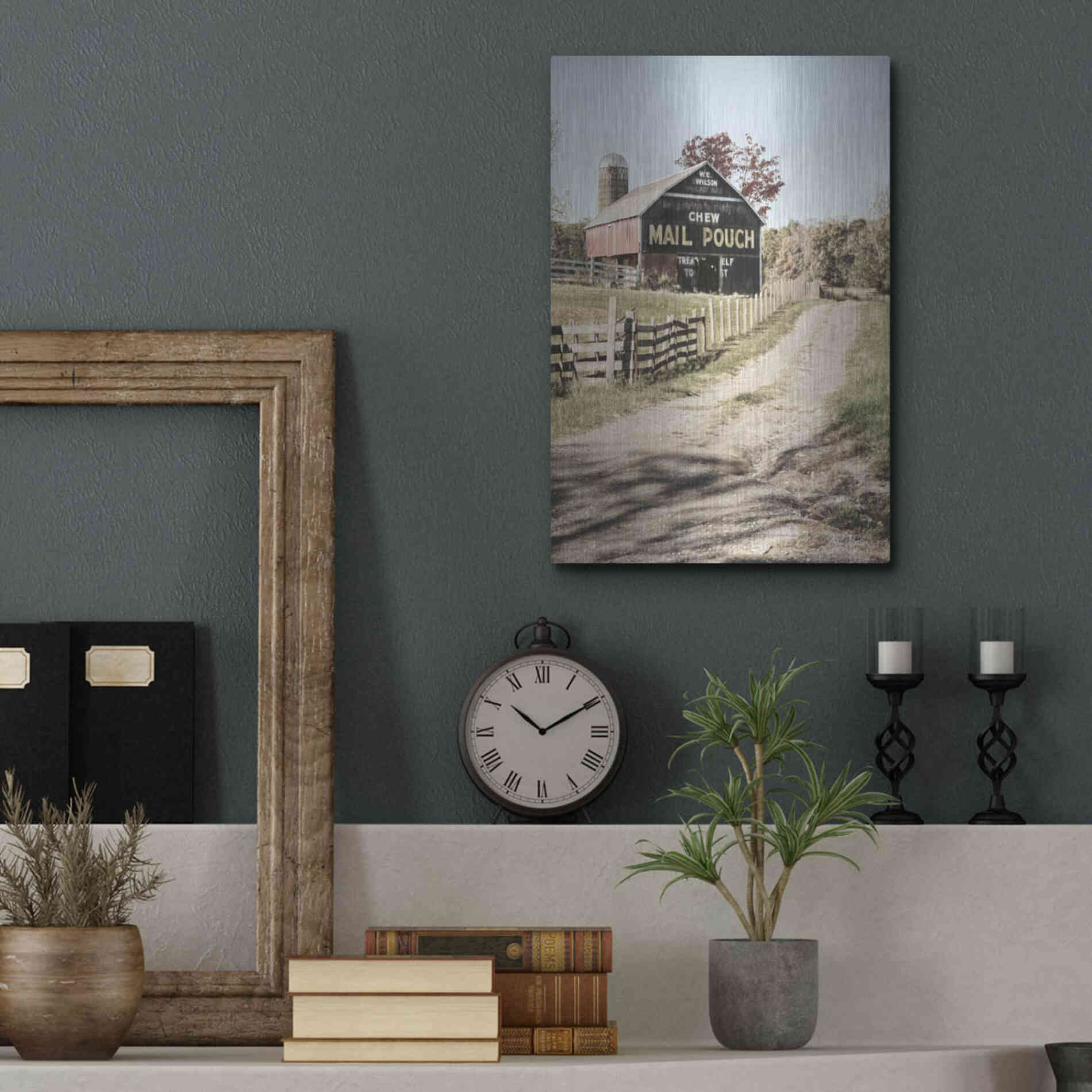 Luxe Metal Art 'Mail Pouch Lane' by Lori Deiter, Metal Wall Art,12x16