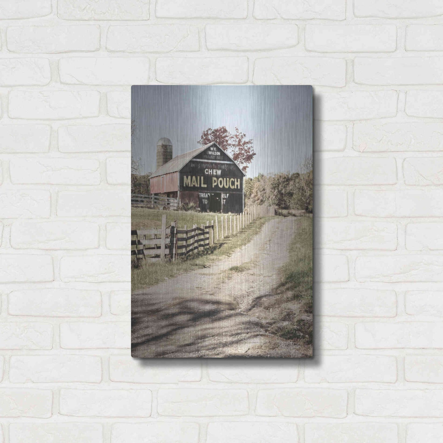 Luxe Metal Art 'Mail Pouch Lane' by Lori Deiter, Metal Wall Art,16x24
