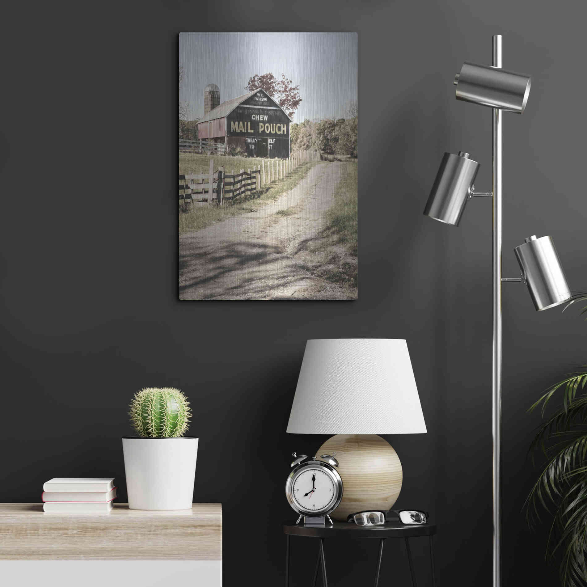 Luxe Metal Art 'Mail Pouch Lane' by Lori Deiter, Metal Wall Art,16x24