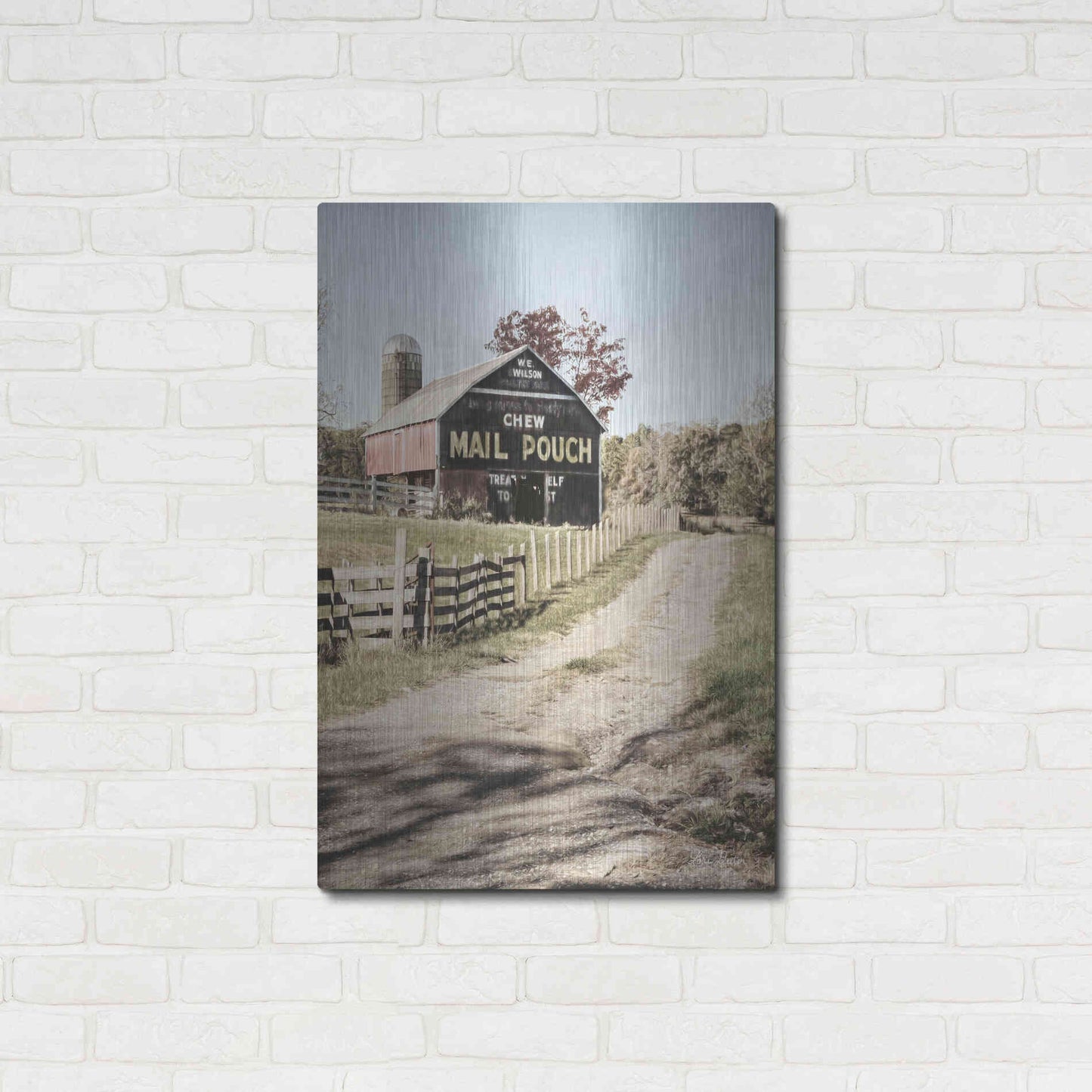 Luxe Metal Art 'Mail Pouch Lane' by Lori Deiter, Metal Wall Art,24x36