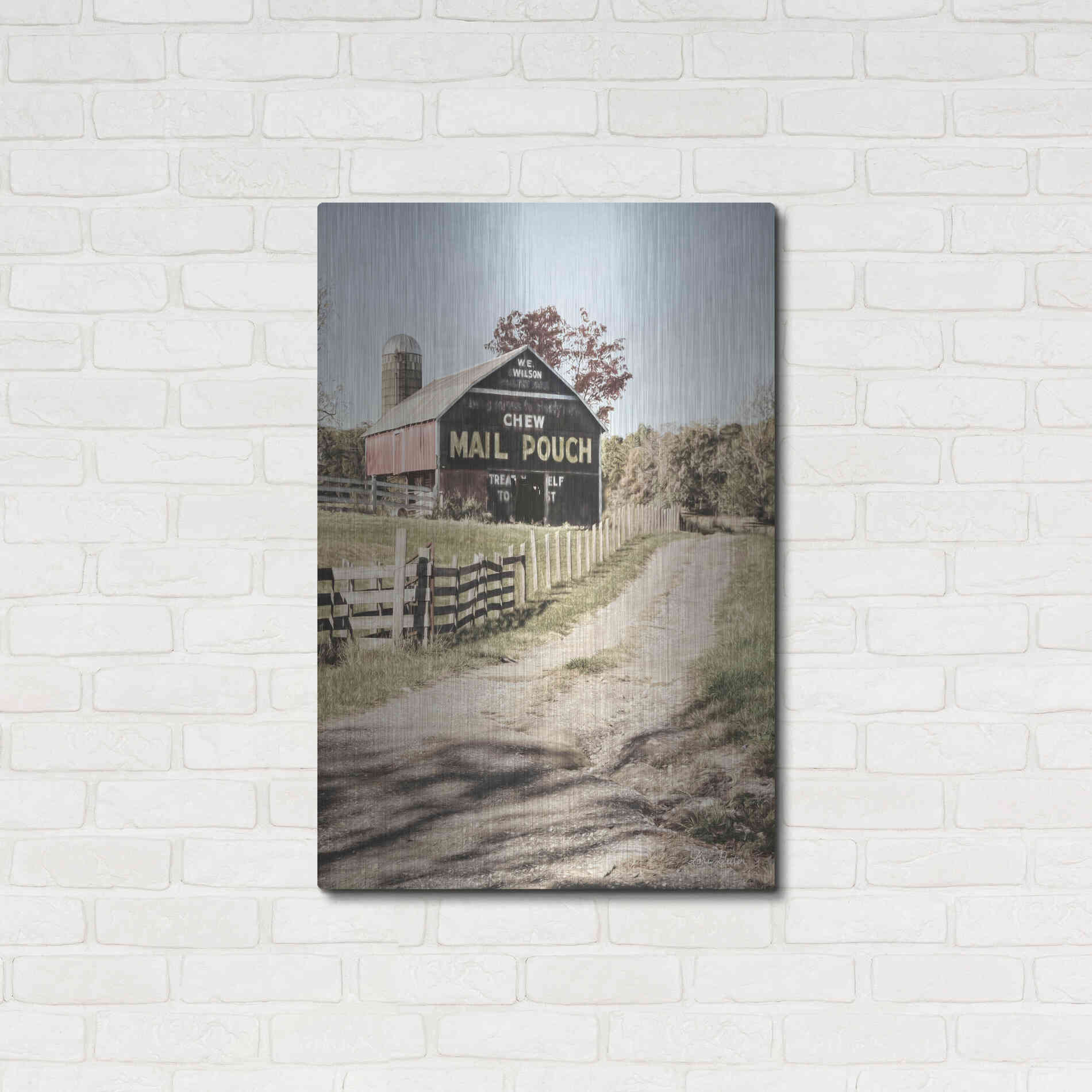Luxe Metal Art 'Mail Pouch Lane' by Lori Deiter, Metal Wall Art,24x36