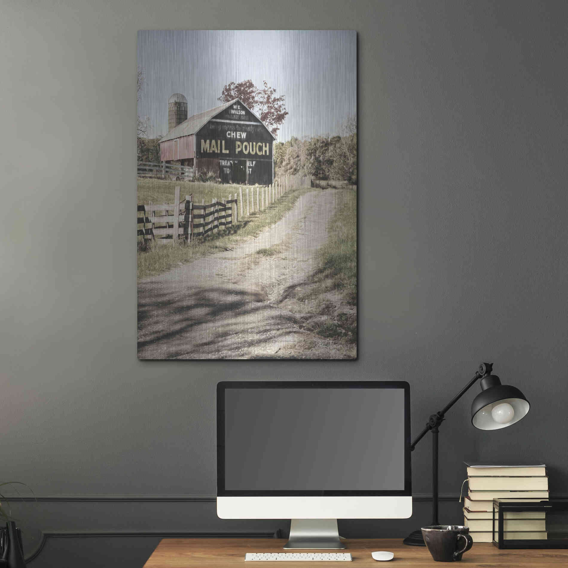 Luxe Metal Art 'Mail Pouch Lane' by Lori Deiter, Metal Wall Art,24x36