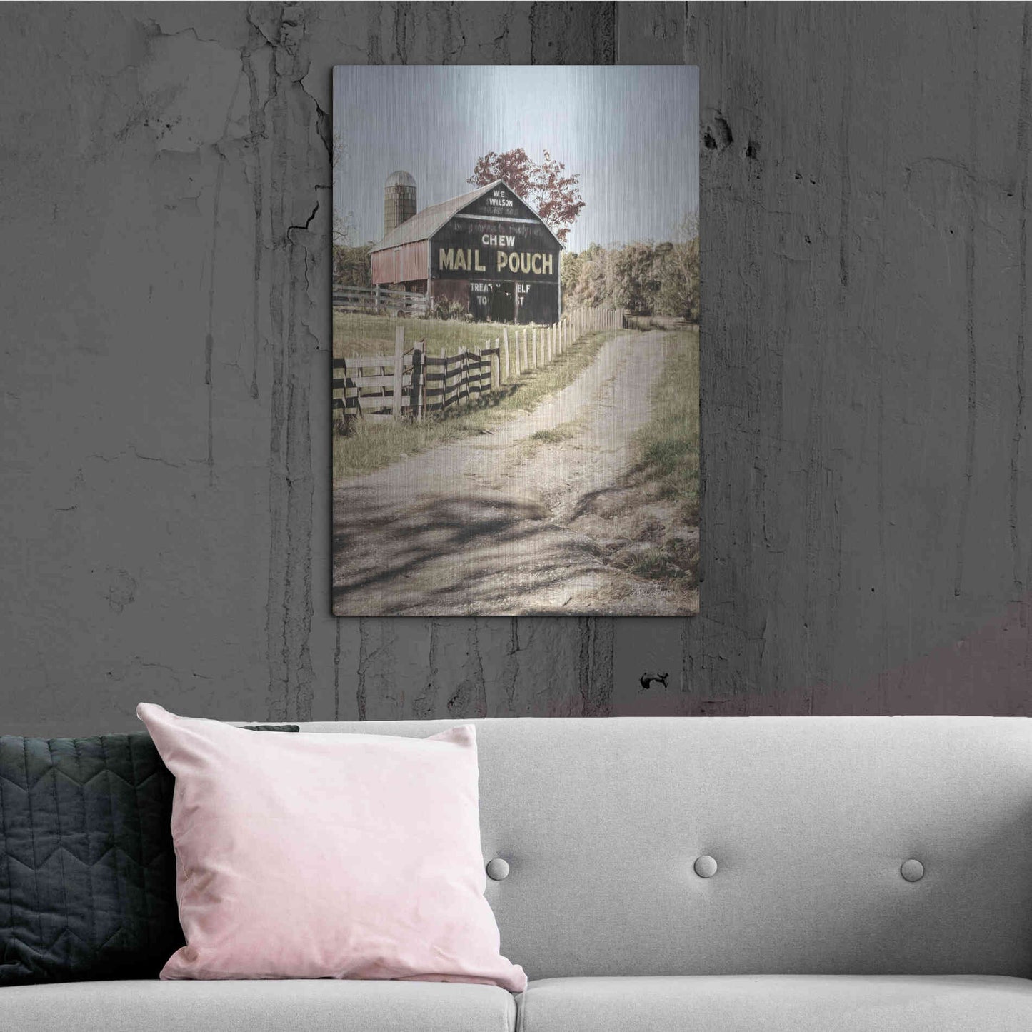 Luxe Metal Art 'Mail Pouch Lane' by Lori Deiter, Metal Wall Art,24x36