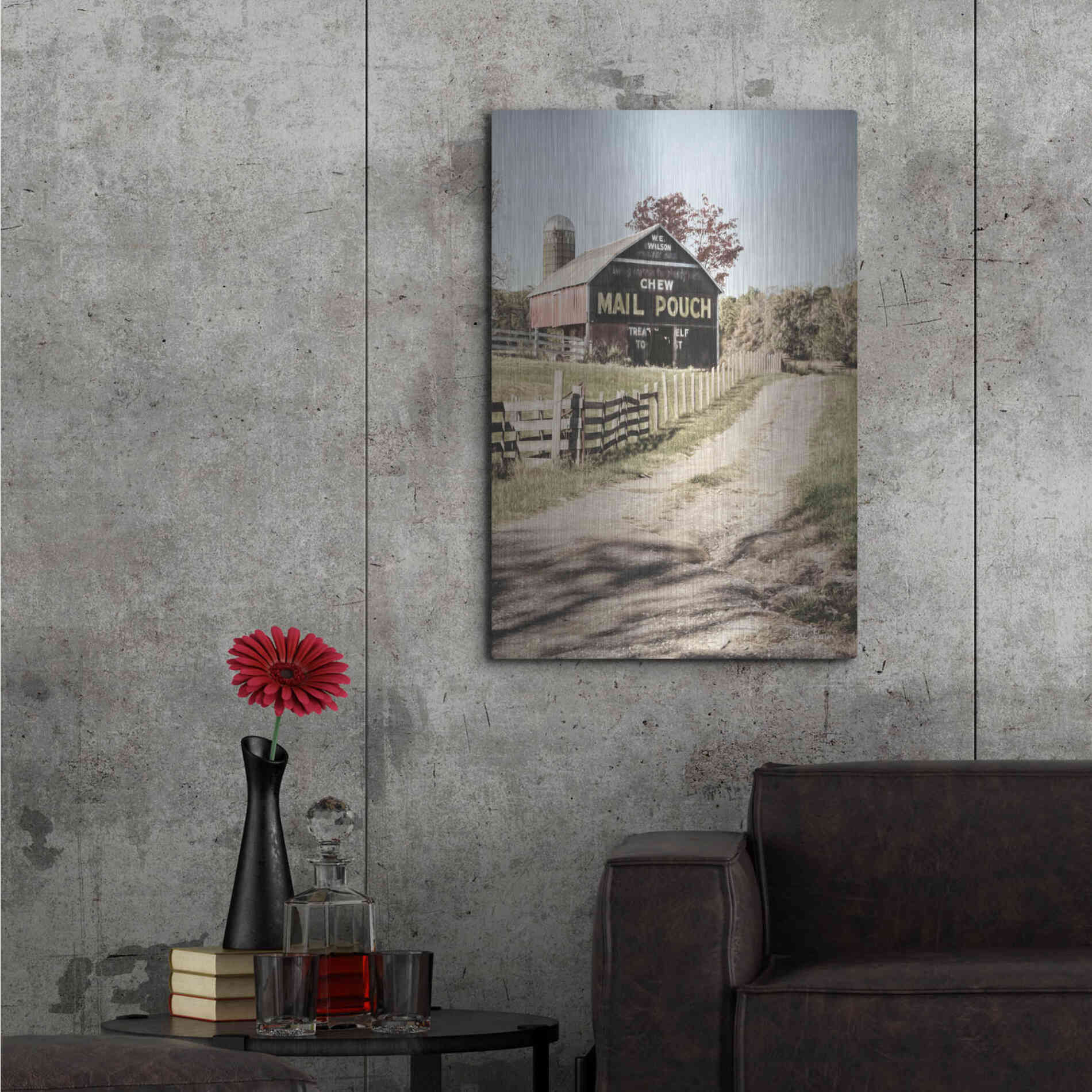 Luxe Metal Art 'Mail Pouch Lane' by Lori Deiter, Metal Wall Art,24x36